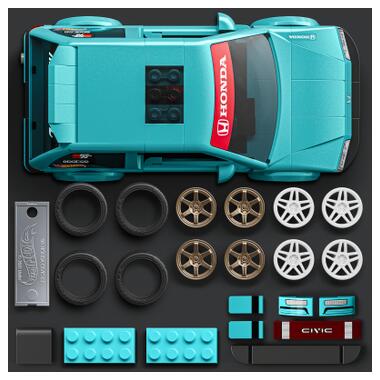 Конструктор Mattel Brick Shop Speed Honda Custom 90 Civic EF (JHF62) фото №5