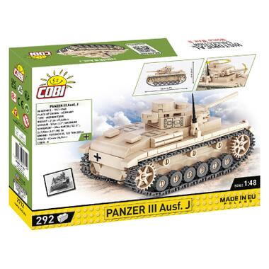 Конструктор Cobi Друга Світова Війна Танк Panzer III 292 деталей (COBI-2712) фото №1
