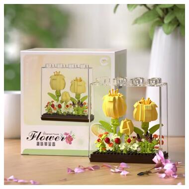 Детский Конструктор Ornament Flower 7375 в колбе 338 деталей  фото №2