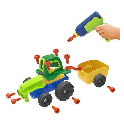 Конструктор Edu-Toys Трактор з інструментами (JS030) фото №7