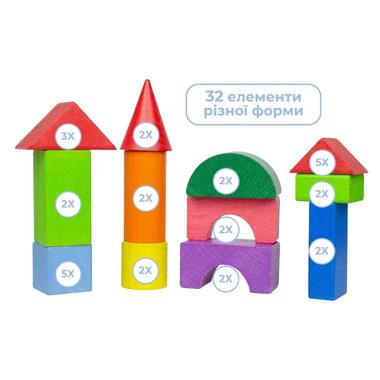 Деревянный конструктор Строительный набор 900750 32 детали  фото №2