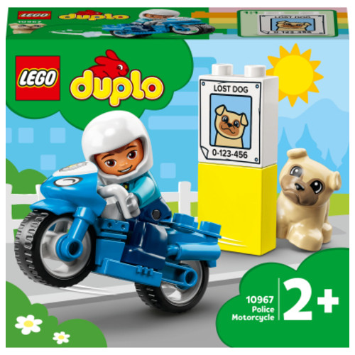 Конструктор Lego DUPLO Town Поліцейський мотоцикл 5 деталей (10967) фото №1