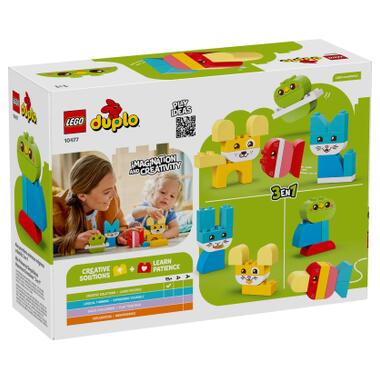 Конструктор LEGO DUPLO My First Очаровательные творческие домашние питомцы 3 в 1 (10477) фото №9
