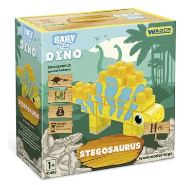 Конструктор Wader Baby Blocks Діно - стегозавр (41495) фото №1