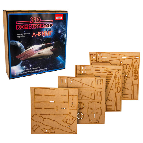 3D деревяний Strateg конструктор Космічний корабель - А-ВІНГ (602) фото №2