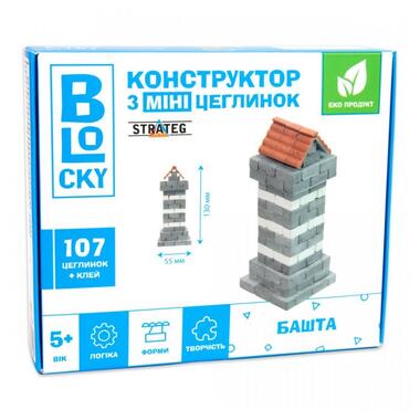 Строительный набор для творчества из мини-кирпичиков BLOCKY Башня Strateg (31022) фото №1