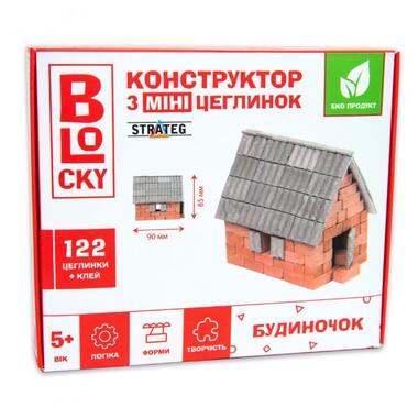 Будівельний набір для творчості з міні-цеглинок BLOCKY Будиночок Strateg (31023) фото №1
