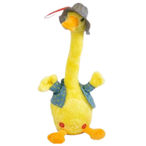 Інтерактивна іграшка Dansing duck 100 пісень підсвічування повторює жовтий слова (TWM-4261_358) фото №1