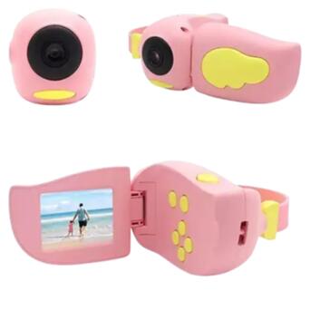 Дитяча відеокамера Smart Kids Video Camera рожевий із жовтим (Smart-Kids_400) фото №4