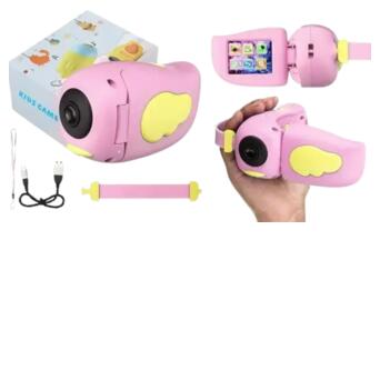 Дитяча відеокамера Smart Kids Video Camera рожевий із жовтим (Smart-Kids_400) фото №8