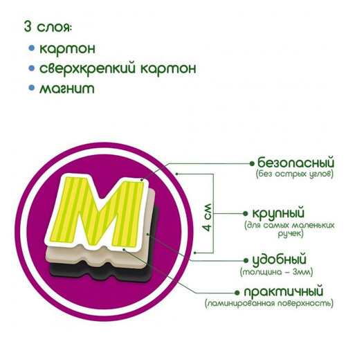 Набір магнітів Magdum Букви та цифри (ML4031-09 EN) фото №6