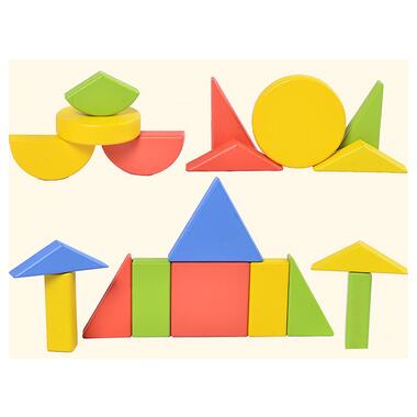 Дитяча іграшка з геометричними фігурками рамка-вкладиш коло-квадрат-трикутник 18 елементів фото №2