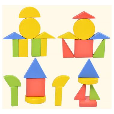 Дитяча іграшка з геометричними фігурками рамка-вкладиш коло-квадрат-трикутник 18 елементів фото №4