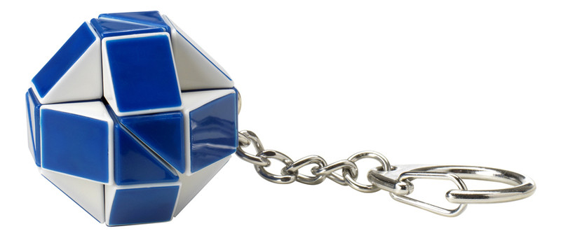 Міні-головоломка Rubik's Змійка Біло-блакитна з кільцем (RK-000146) фото №1