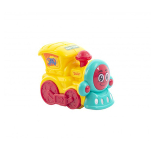 Розвиваюча іграшка Baby Team інерційний поїзд жовтий (8620_паровозик_жовтий) фото №1