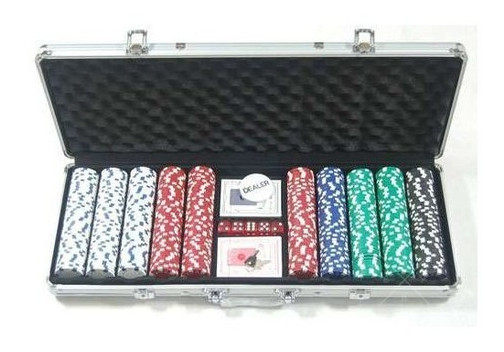 Покерный набор Johnshen Sports 500 фишек по 11,5 г алюминиевый кейс фото №1