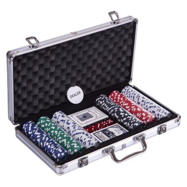 Настільна гра Johnshen Sports Набір покерний 300 фішок по 11,5 г (алюмінієвий кейс) (IG-2114) фото №1