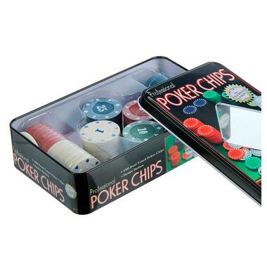 Набір фішок для покеру, 100шт фішки з номіналом у метал коробці фото №2