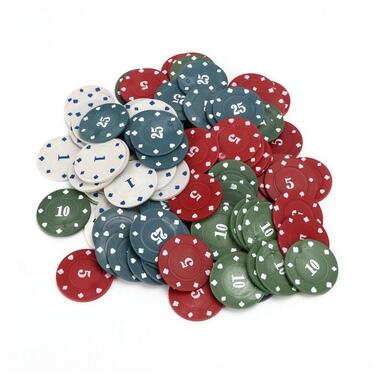 Набір фішок для покеру, 100шт фішки з номіналом у метал коробці фото №4