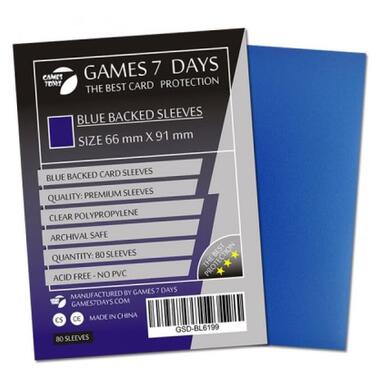 Протектор для карт Games7Days 66 х 91 мм, MTG, 80 шт Blue (PREMIUM) (GSD-BL6691) фото №1