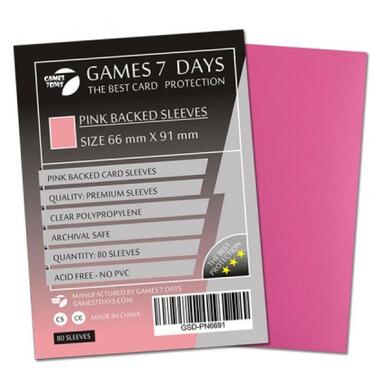 Протектор для карт Games7Days 66 х 91 мм, MTG, 80 шт Pink (PREMIUM) (GSD-PN6691) фото №1