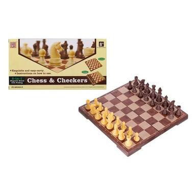 Набор настольных игр Шахматы шашки 2 в 1 QX2680 25х15х4 см 48 фигур  фото №3