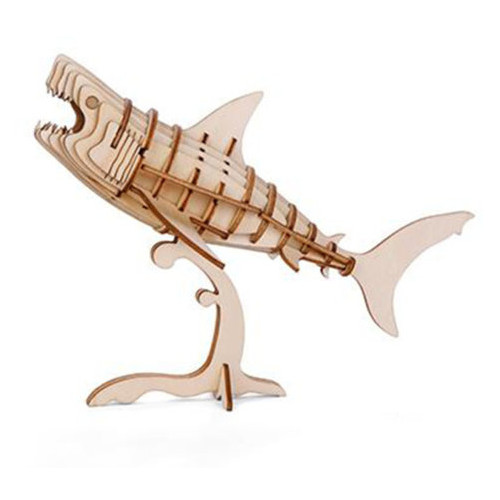Головоломка 3D-пазл Shark, дерев'яний фото №2