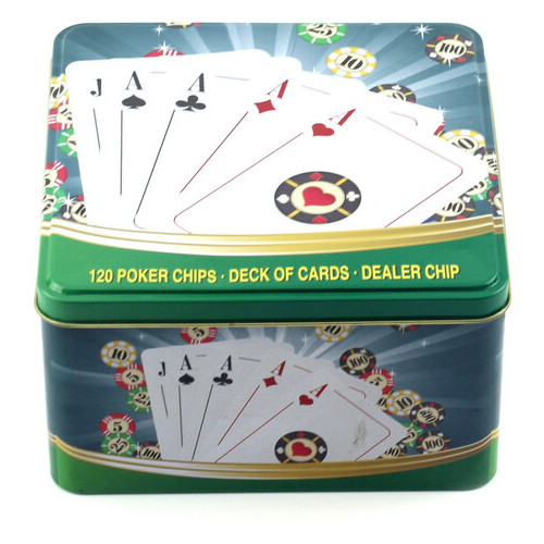 Набір покеру в жерстяній коробці Ningbo Evergreen фото №2