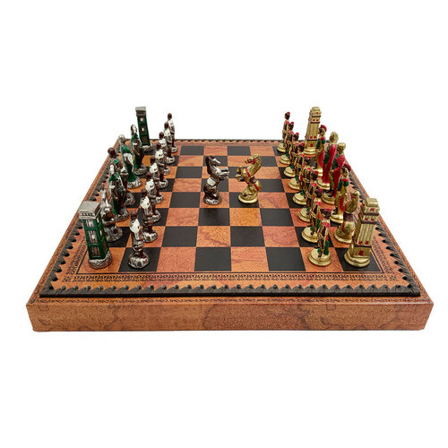 Набір з 3 ігор шахи нарди шашки ITALFAMA Римляни проти варварів 36 х 36 см (1993219MAP) фото №1