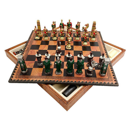 Набір з 3 ігор шахи нарди шашки ITALFAMA Римляни проти варварів 36 х 36 см (1993219MAP) фото №9