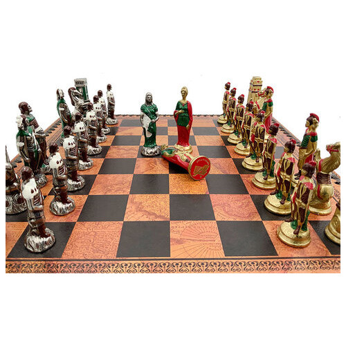 Набір з 3 ігор шахи нарди шашки ITALFAMA Римляни проти варварів 36 х 36 см (1993219MAP) фото №14