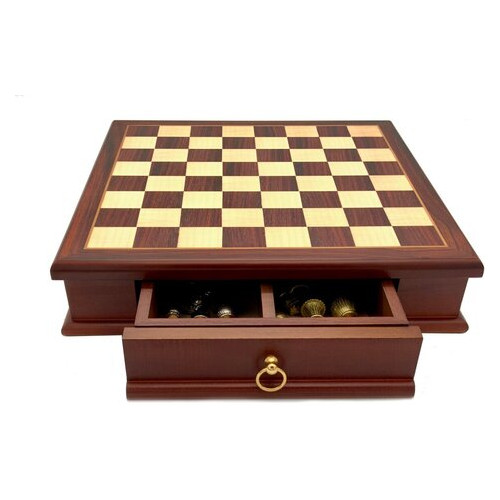 Шахи Italfama Staunton c ящиком для зберігання фігур фігури класичні з металу дерево 32X32 вага 6 кг (70M333W) фото №3