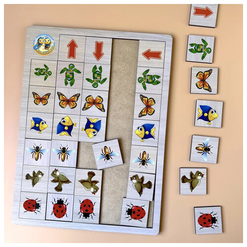 Деревянная настольная игра Ubumblebees Укажите направление - 2 (ПСФ007) PSF007 пазл-сортер  фото №4