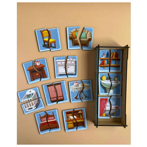 Настільна гра-пазл, що розвиває Ubumblebees Меблі (ПСФ072) PSF072, 12 картинок-половинок фото №3