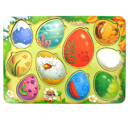 Настільна гра, що розвиває Ubumblebees Хто в яйці? (ПСФ040) PSF040 сортер-вкладиш фото №1