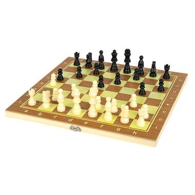 Настольная игра Шахматы шашки нарды 3 в 1 623А с доской 35х35 см  фото №1