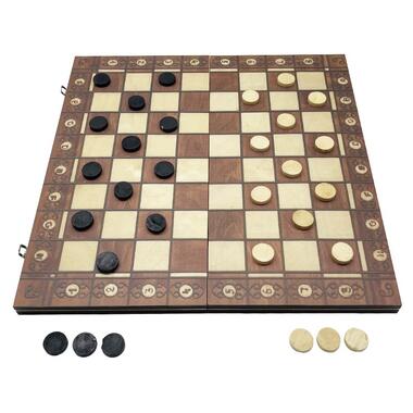 Набор настольных игр Шахматы нарды шашки 3 в 1 Set1 NE-LG-11 40х40 см  фото №9