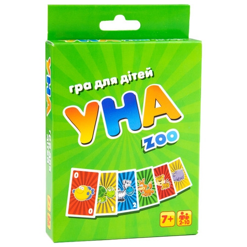 Настільна гра Strateg УНА zoo карткова розважальна українською мовою 7016 фото №1