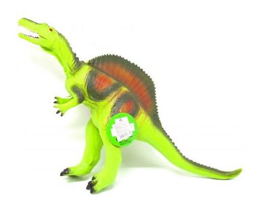 Динозавр гумовий Спінозавр великий зі звуком зелений (JX102-2) фото №1