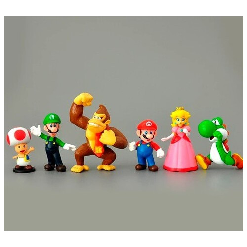 Набір фігурок Маріо Super Mario 6 шт. фото №1