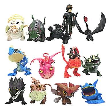 Як приручити фігурки дракона набір іграшок мультяшні фігурки Беззубик 13 шт 5-8 см Shantou фото №1