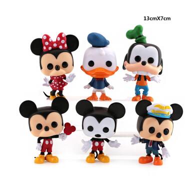 Міккі Маус фігурки Disney Дісней дитячі іграшки Міккі Мінні, Дональд Дак, Дейзі 13см 6шт Shantou фото №1