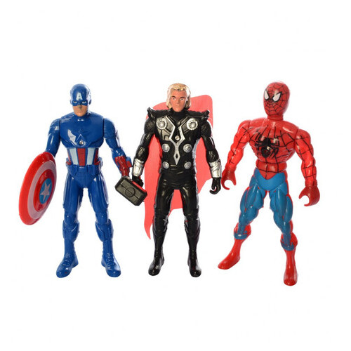 Фігурки Metr Людина-Павук, Тор та Капітан Америка (899-33K) фото №1