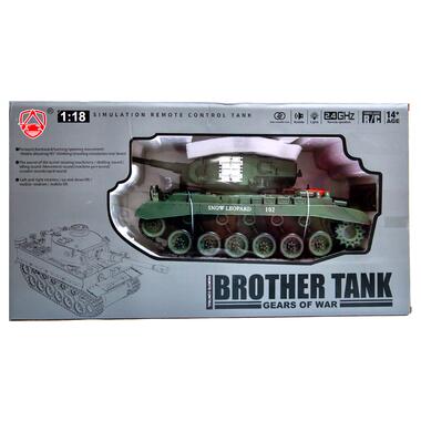 Бойовий танк Сніжний Барс акумуляторний радіокерований зі звуком  стріляє арбізом кульками Хуада Тойс G239440-ZY021-814  фото №1