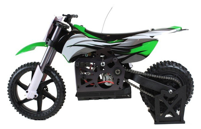 Мотоцикл на радіокеруванні Himoto Burstout MX400 Brushed зелений 1:4 (MX400g) фото №3