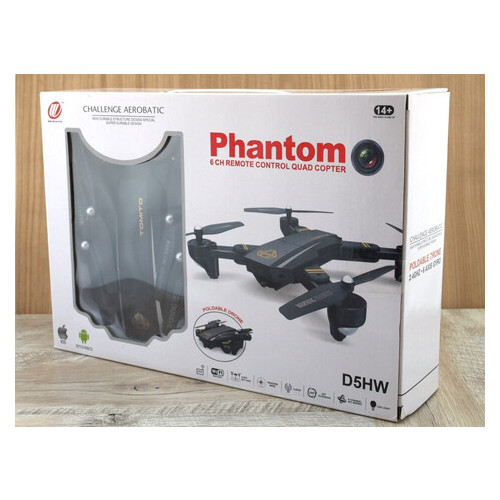 Квадрокоптер Phantom D5HW, що складається з Wi-Fi камерою Black (3sm_674882825) фото №10