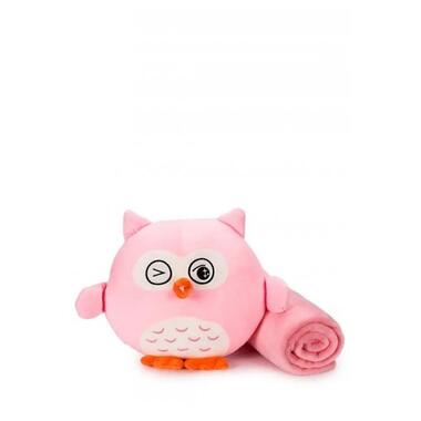 М'яка іграшка-подушка з пледом Supretto Сова Джавеліна 3 в 1, рожева (CZ2778100001) фото №1