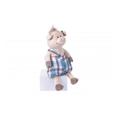 М'яка іграшка Same Toy Свинка у комбінезоні 45 см (THT706) фото №2