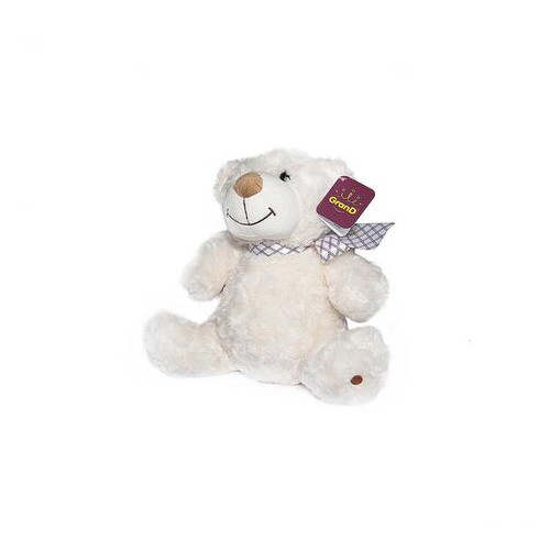 М'яка іграшка Grand Ведмідь із бантом 25 cm Білий (2503GMB) фото №1