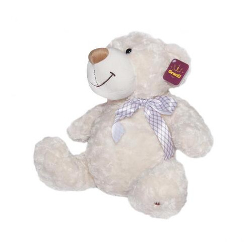М'яка іграшка Grand Ведмідь із бантом 40 cm Білий (4002GMB) фото №2